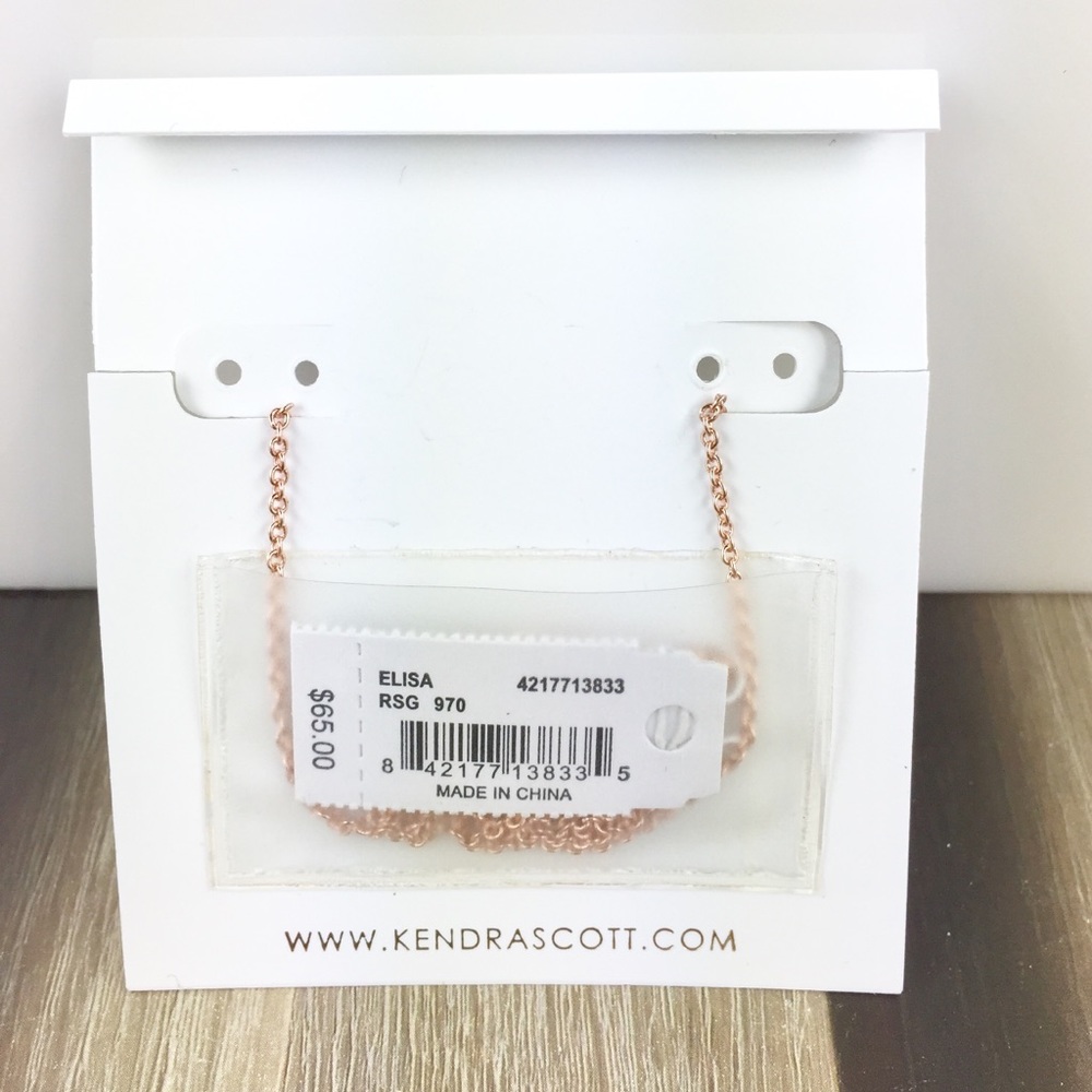 Kendra Scott Elisa drusy rose gold necklace - Picture 2 of 4